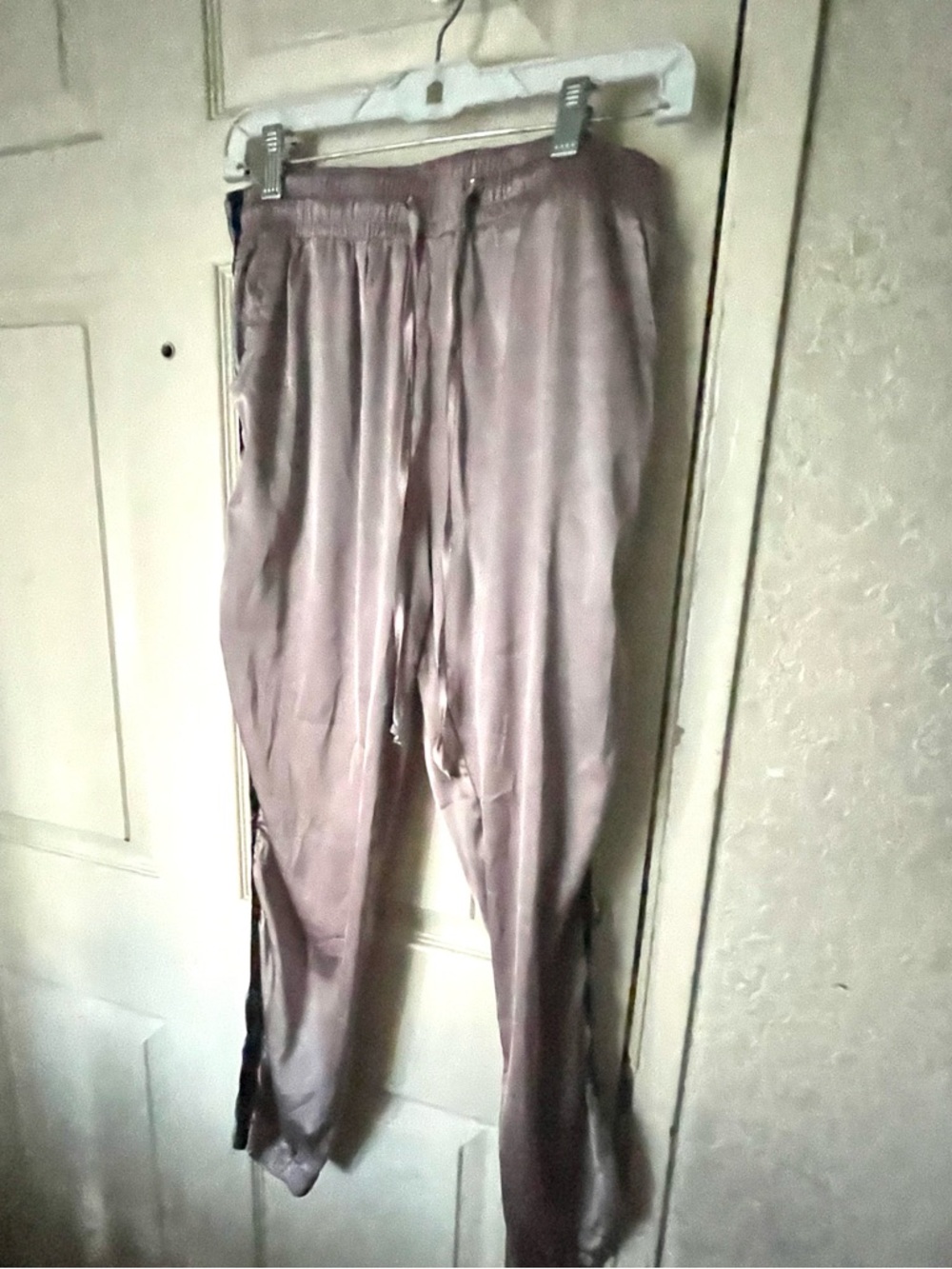 Loyd Ford Silky Mauve Drawstring Track Pants SZ 4